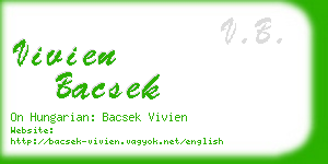 vivien bacsek business card
